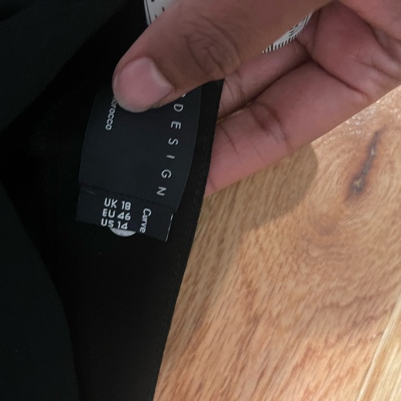 ASOS Curve Elegant Black Wide Leg Pants - Picture 5 of 9